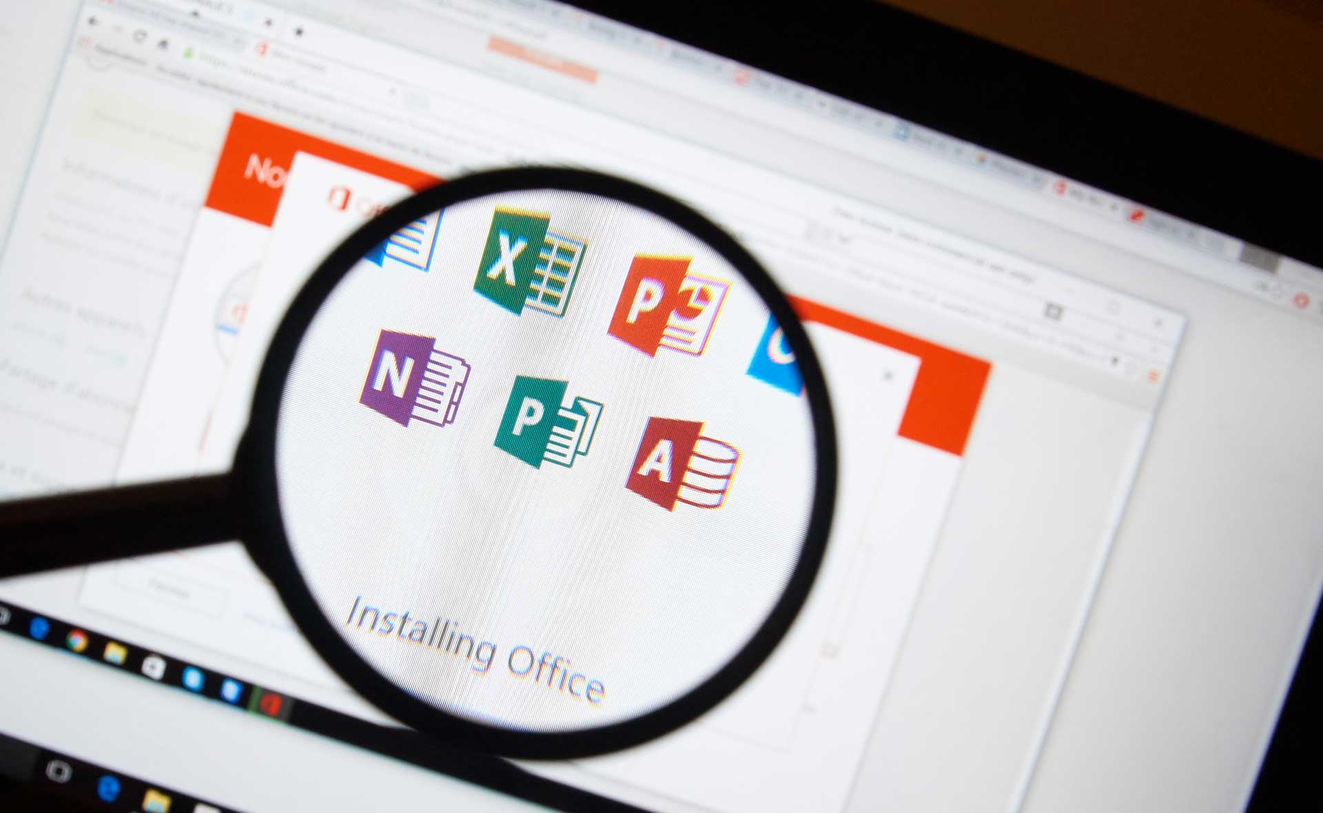 Microsoft Office application icons